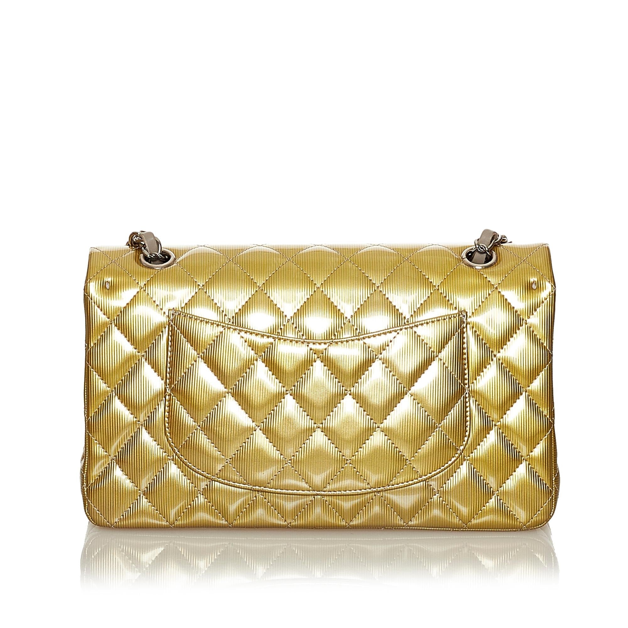 Chanel Classic Patent Leather Double Flap Bag (SHG-31448)