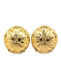 Chanel Gold Plated CC Clip On Earrings