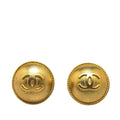 Chanel Gold Plated CC Clip On Earrings