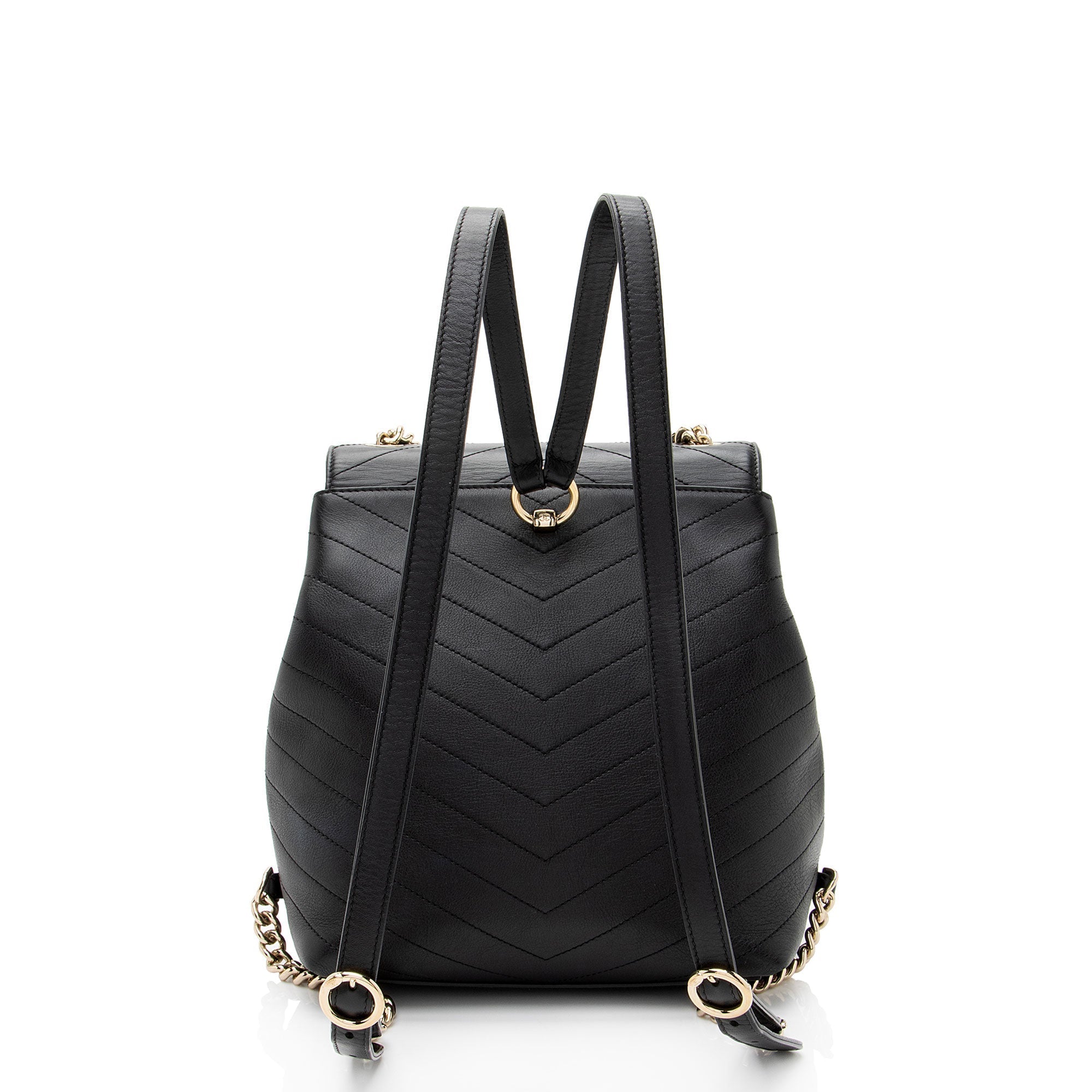 Chanel Chevron Grained Calfskin CC Backpack
