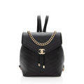 Chanel Chevron Grained Calfskin CC Backpack