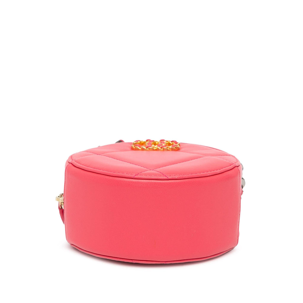 Chanel Lambskin 19 Round Clutch with Chain (SHG-lonjpA)