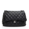 Chanel Lambskin 3 Accordion Maxi Flap Bag