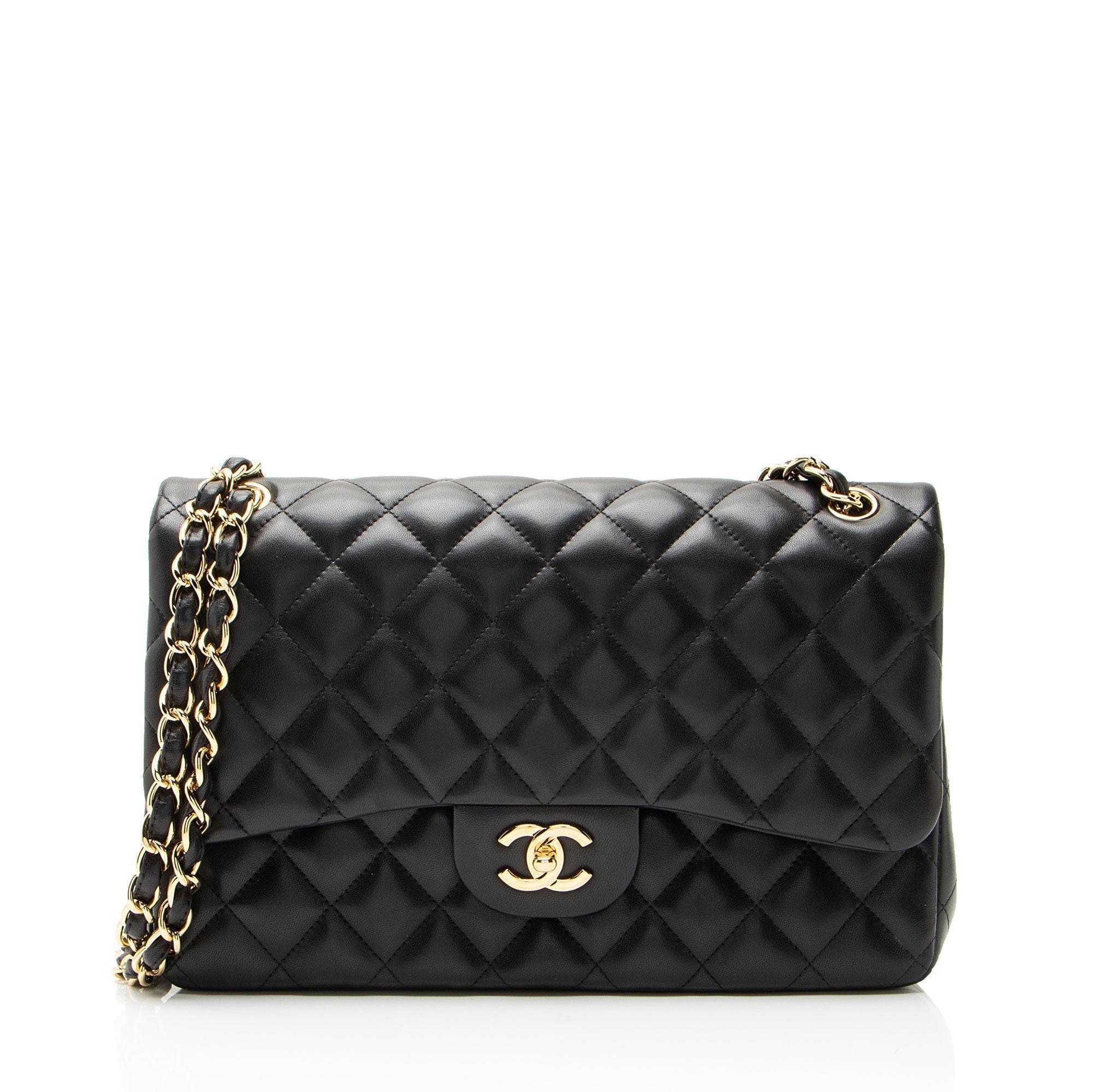 Chanel Lambskin Classic Jumbo Double Flap Bag