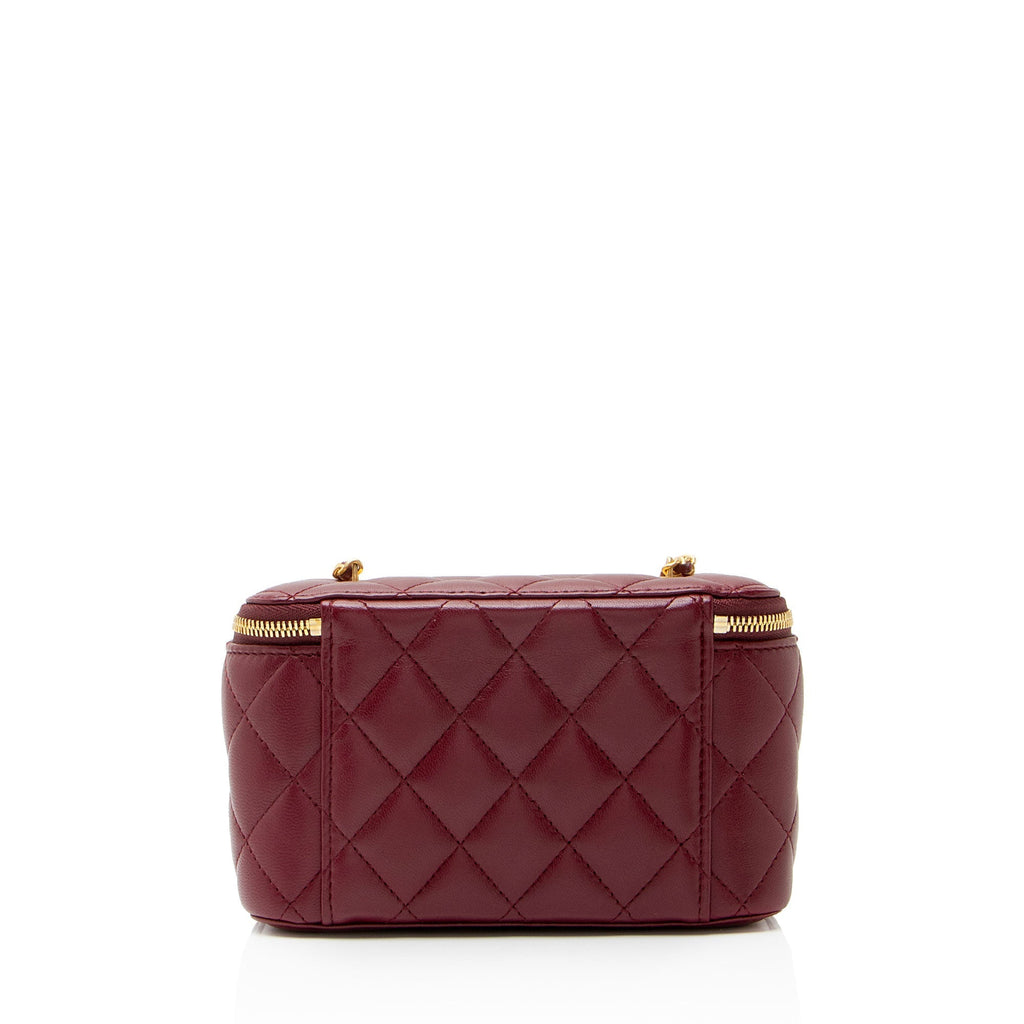 Chanel Lambskin Coco Hearts Small Vanity Case