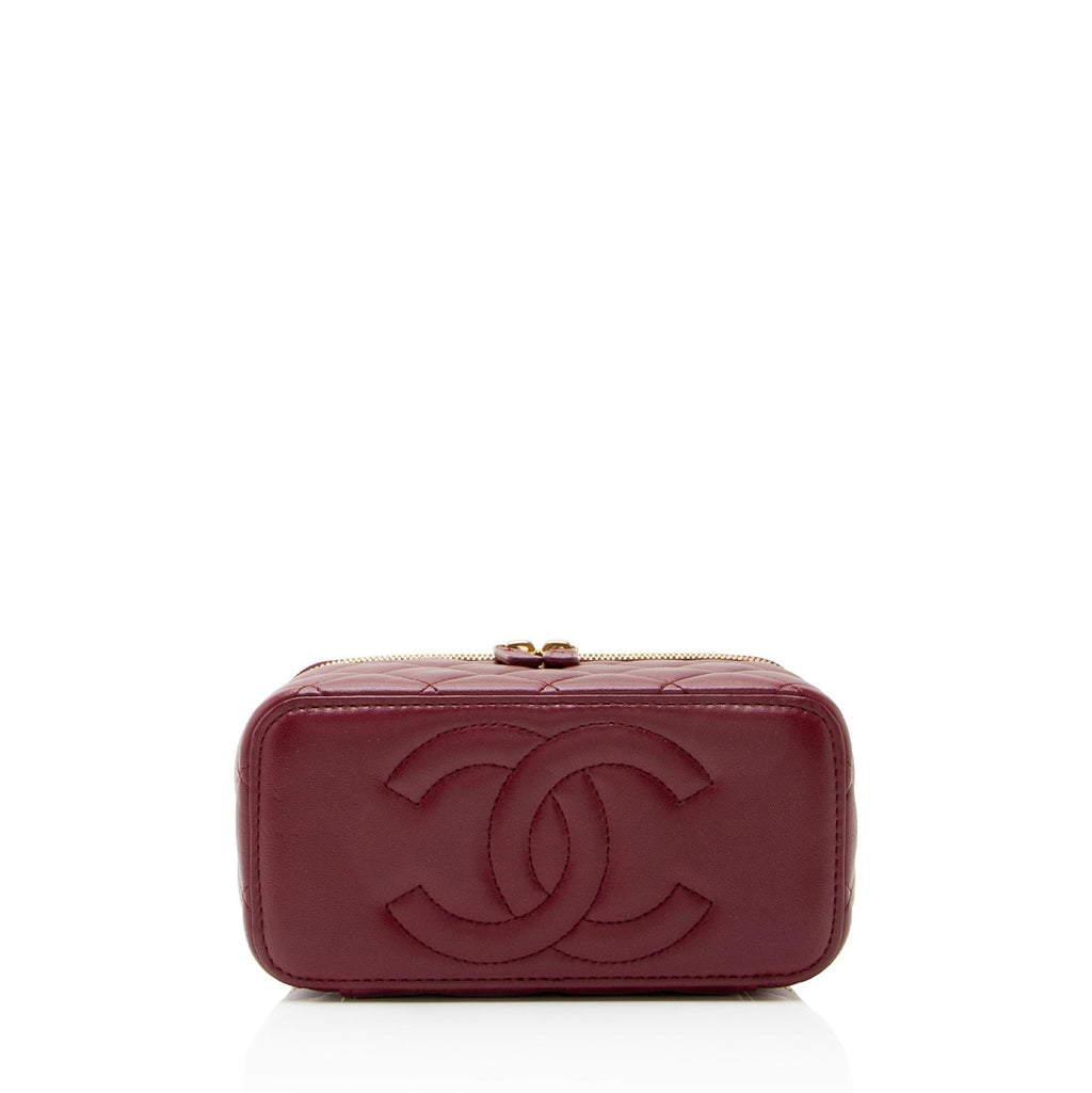 Chanel Lambskin Coco Hearts Small Vanity Case