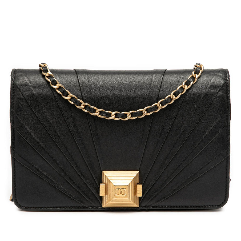 Chanel Lambskin Pyramid Wallet On Chain