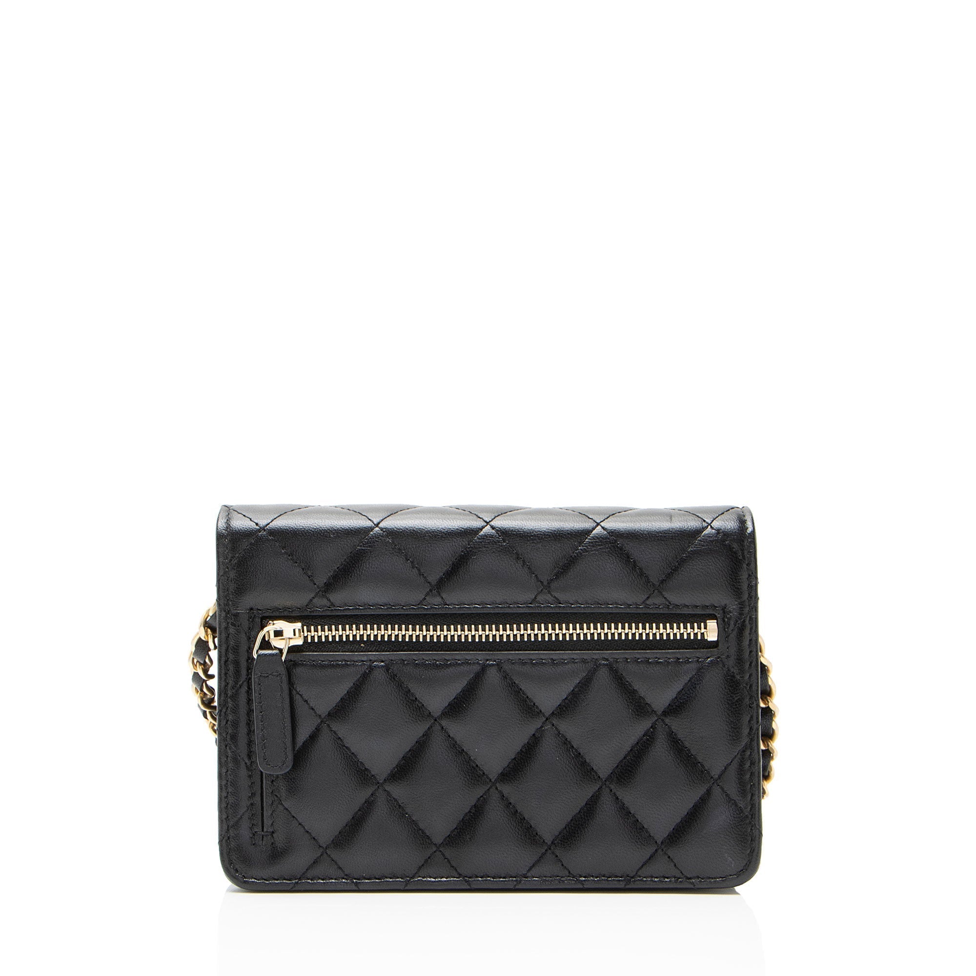 Chanel Lambskin Romance Mini Wallet on Chain