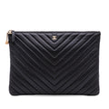 Chanel Large Chevron Caviar Ancient Greek Charms O Case Clutch