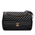 Chanel Large Diagonal Quilted Goatskin Flap