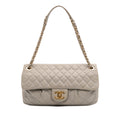 Chanel Large Quilted Iridescent Calfskin Coco Pleats Flap