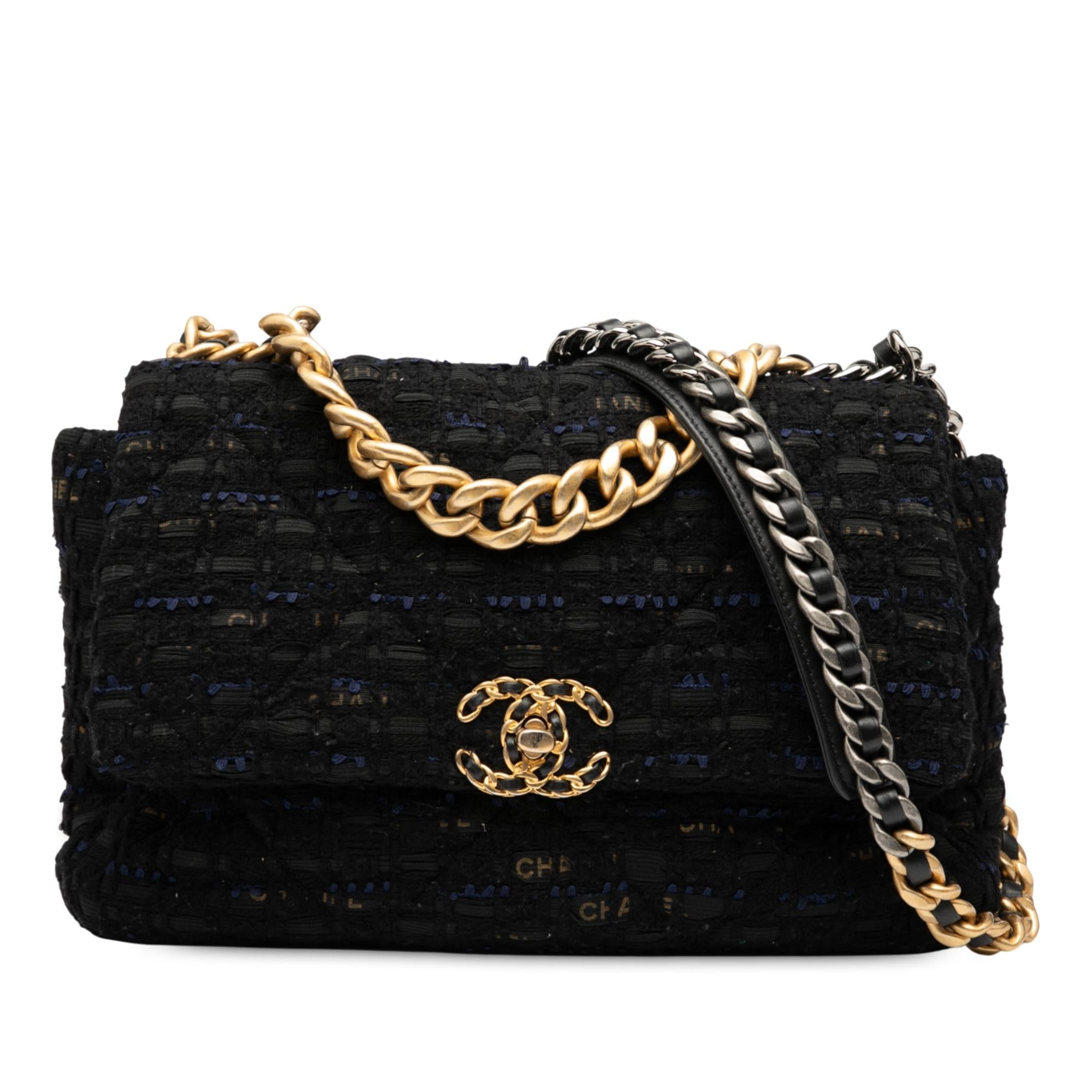 Chanel Large Tweed 19 Flap