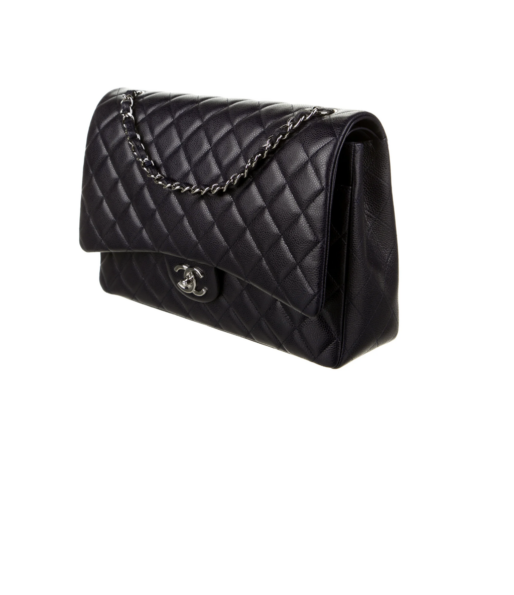 CHANEL CLASSIC BLUE MAXI DOUBLE FLAP BAG