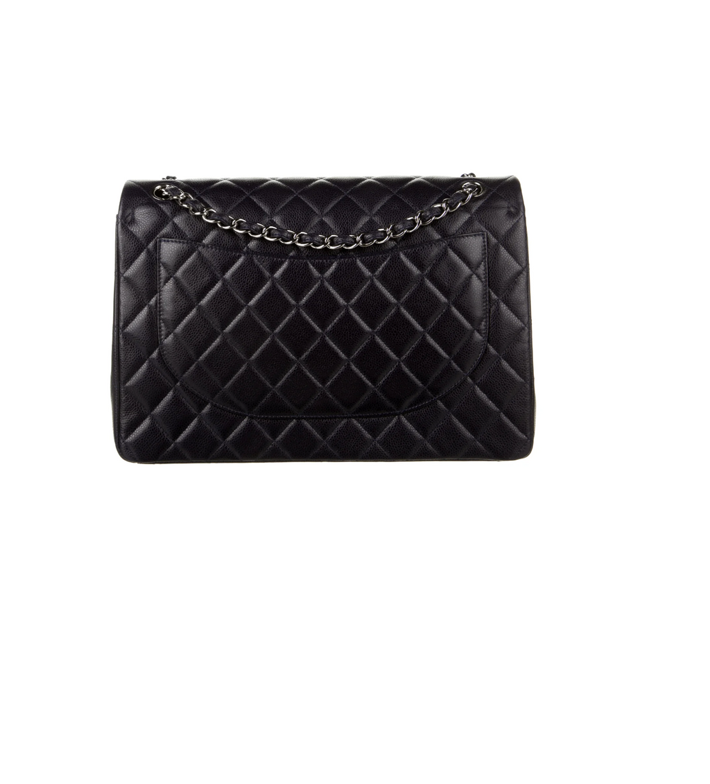 CHANEL CLASSIC BLUE MAXI DOUBLE FLAP BAG