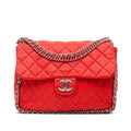 Chanel Maxi Washed Lambskin Chain Around Flap