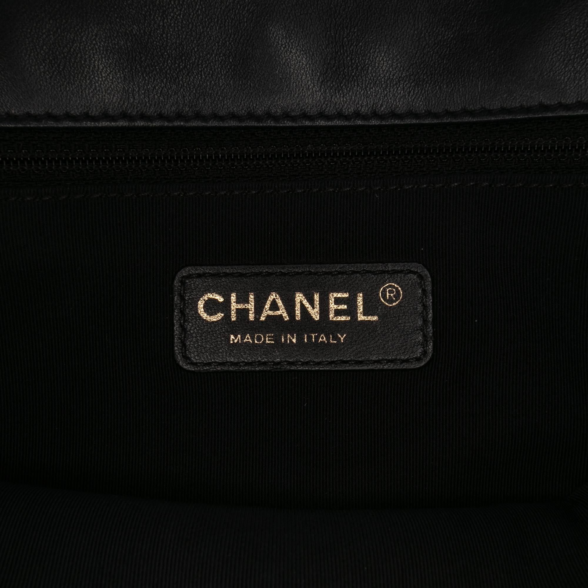 Chanel Medium Bicolor Calfskin Graphic Flap