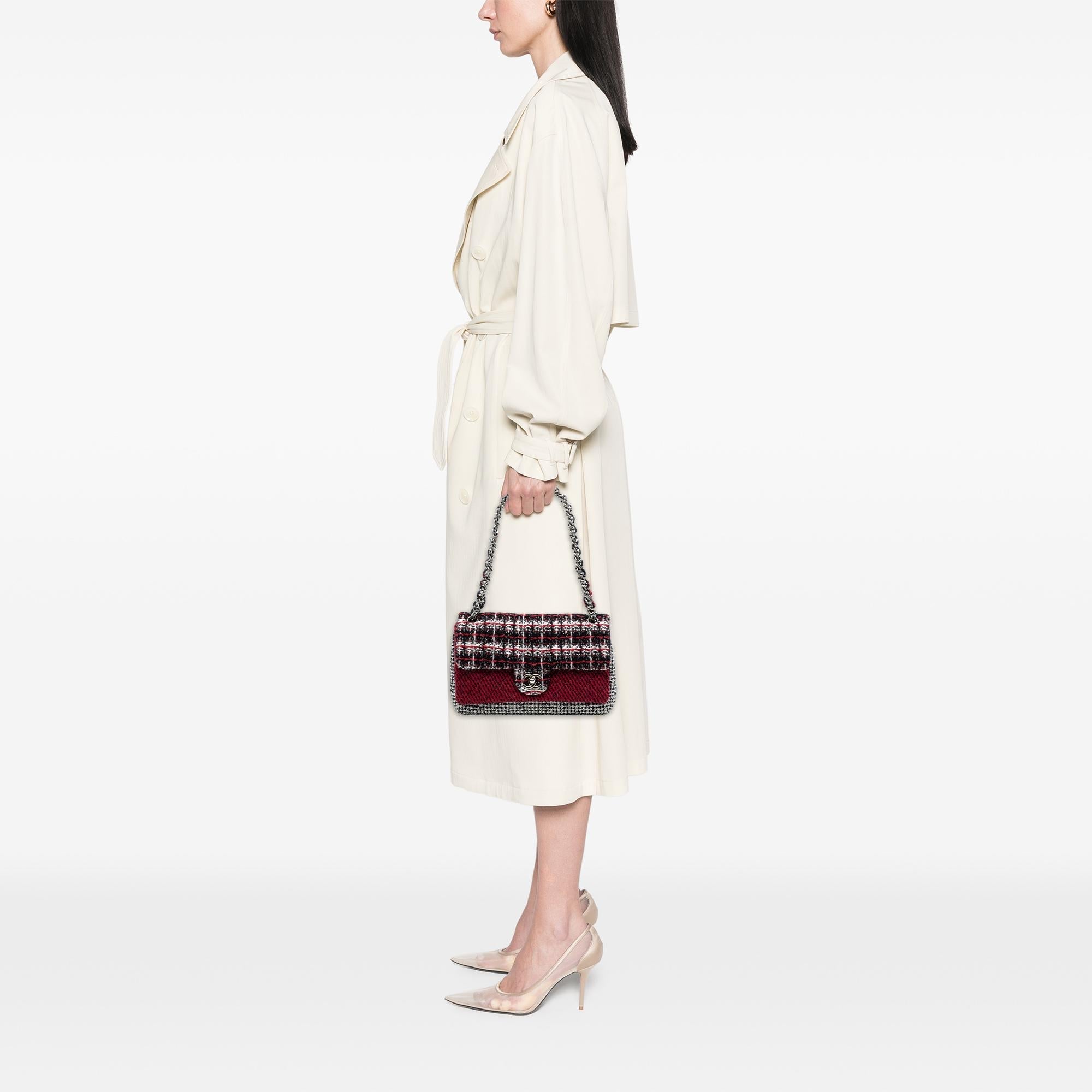 Chanel Medium CC Tweed Multi Print Double Flap