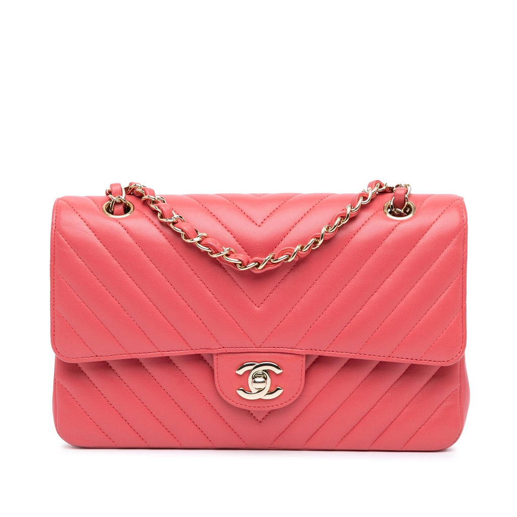 Chanel Medium Classic Chevron Lambskin Double Flap