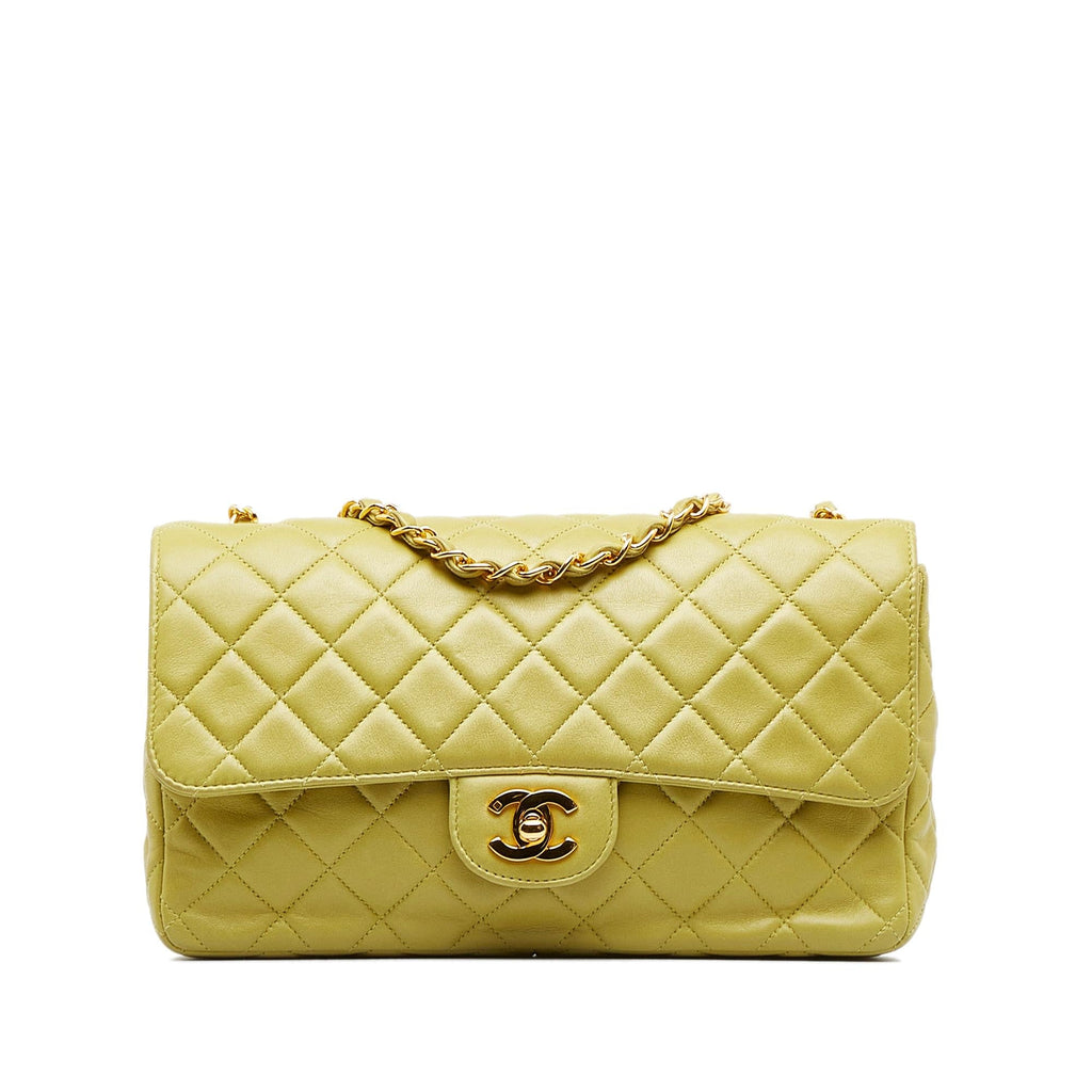 Chanel Medium Classic Lambskin Single Flap (SHG-aqydrY)