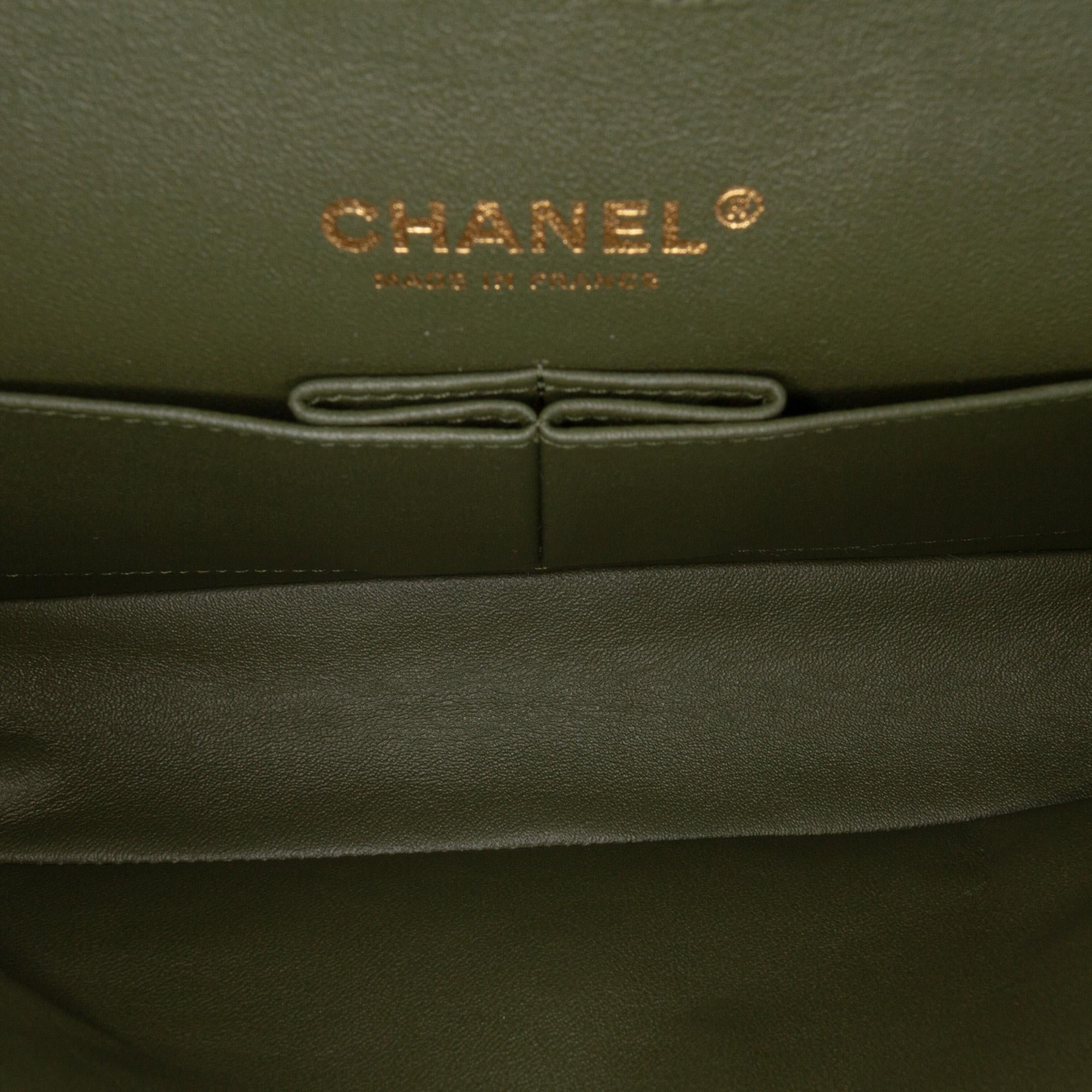 Chanel Medium Classic Tricolor Lambskin Double Flap