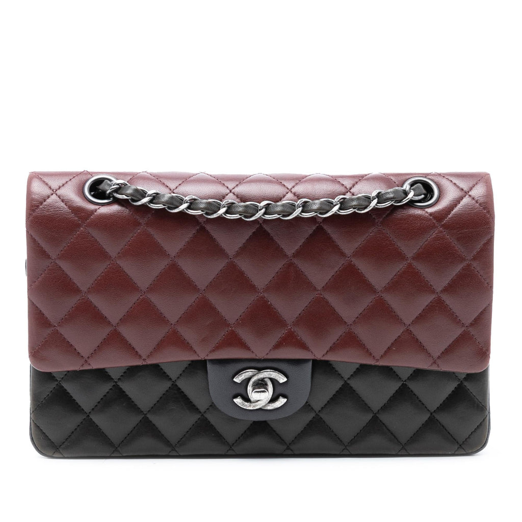 Chanel Medium Classic Tricolor Lambskin Double Flap