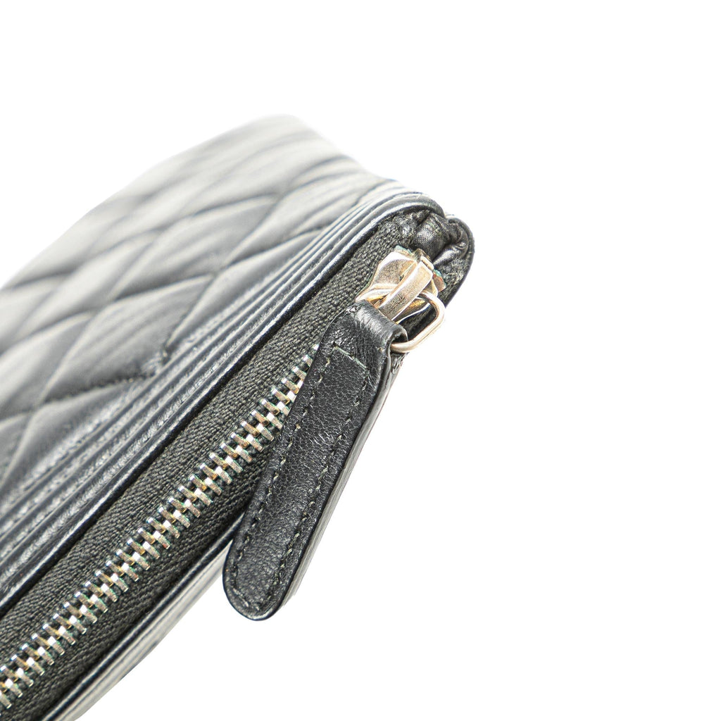 Chanel Medium Quilted Caviar Boy O Case Clutch