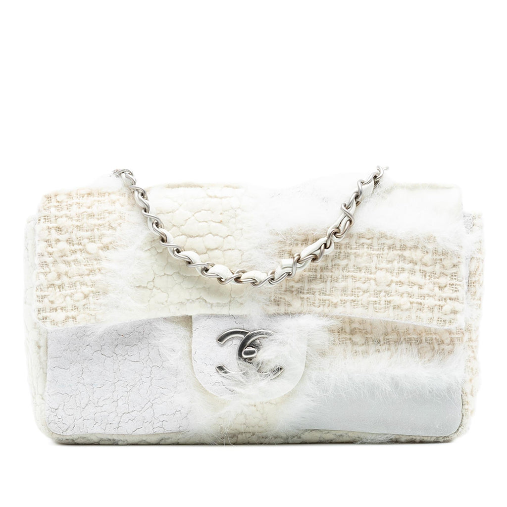 Chanel Medium Tweed and Mixed Medium Patchwork Single Flap