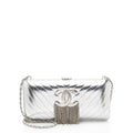 Chanel Metallic Crumpled Lambskin Fringe Clutch