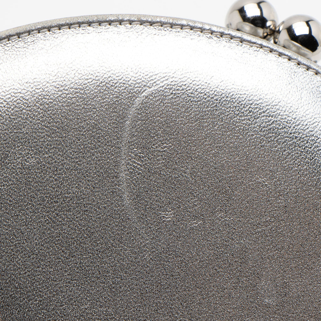 Chanel Metallic Lambskin Patent Leather Double Circle Clutch
