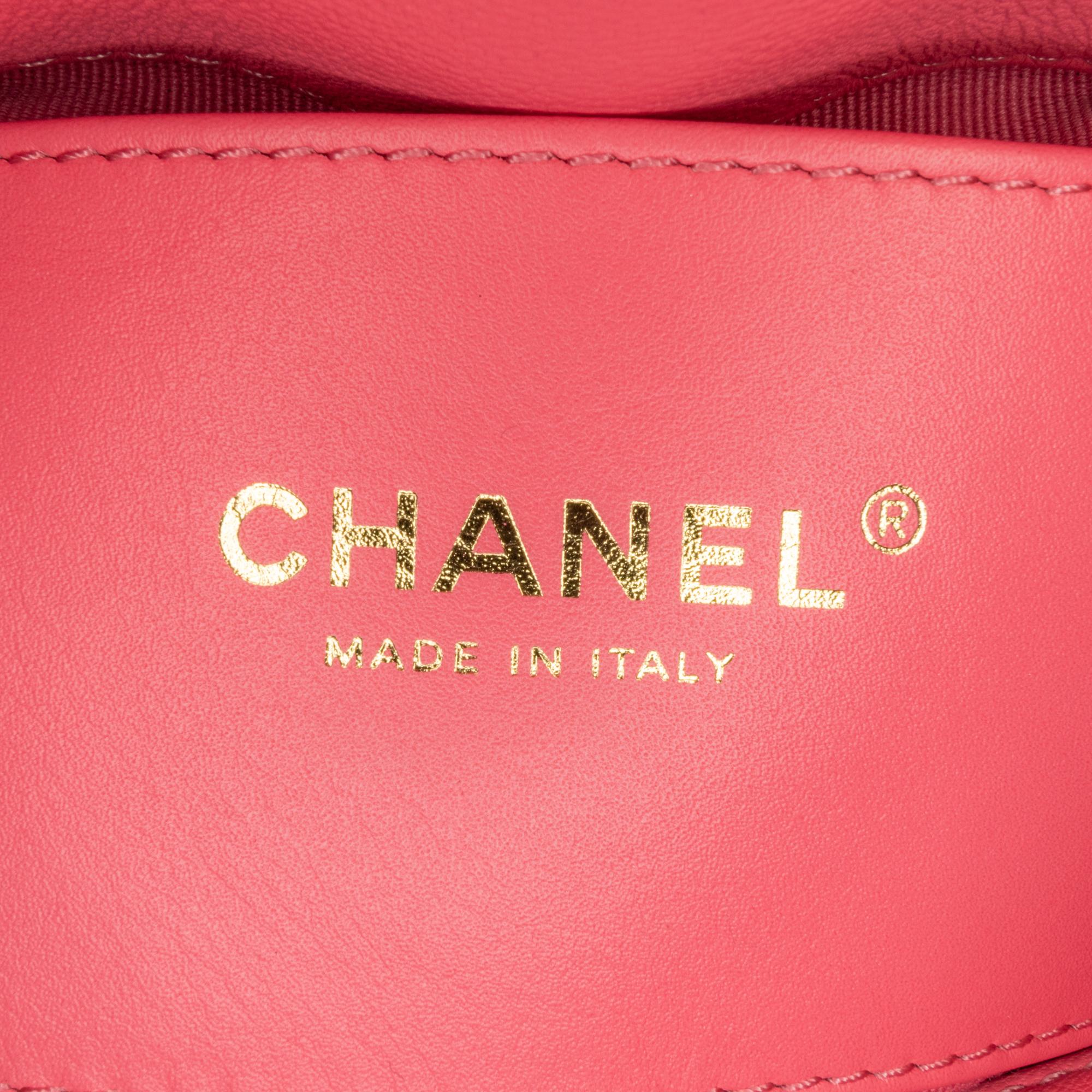Chanel Mini Quilted Lambskin Acrylic Coco Love Flap