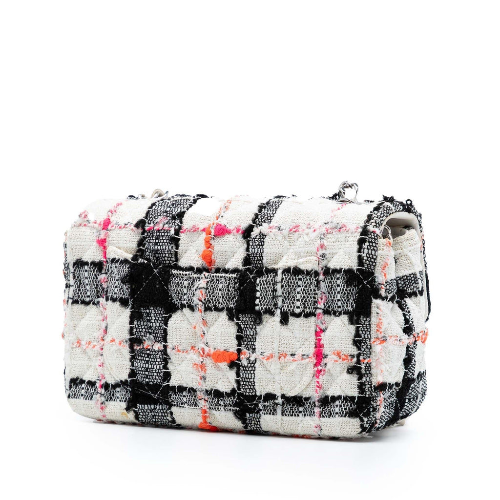 Chanel Mini Rectangular Classic Tweed Check Single Flap