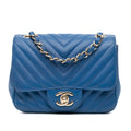 Chanel Mini Square Classic Chevron Lambskin Single Flap