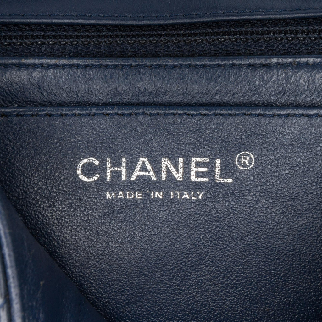 Chanel Mini Square Classic Chevron Patent Flap