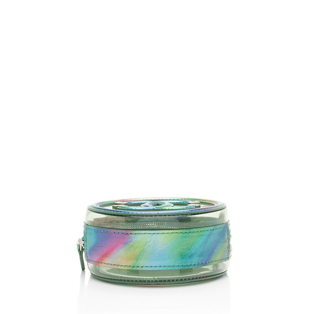 Chanel PVC Rainbow CC Filigree Round Clutch with Chain