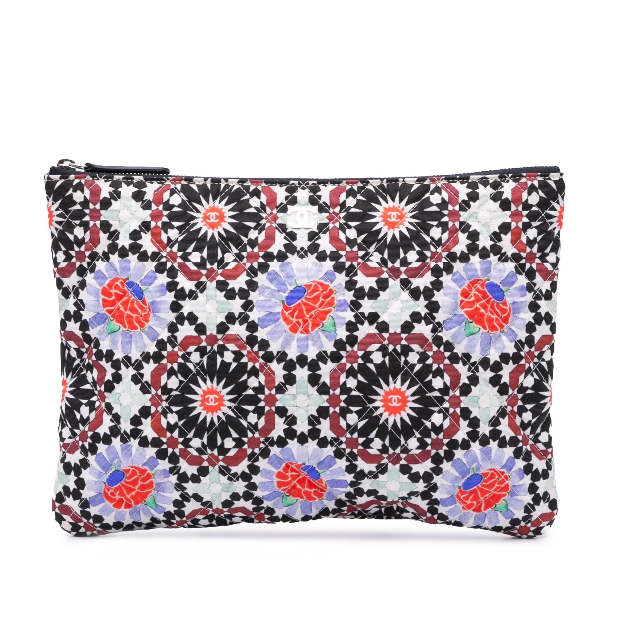 Chanel Paris Dubai Medium Printed Canvas Cosmetic Case