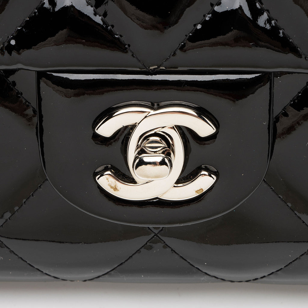 Chanel Patent Leather Classic Chain Flap Clutch