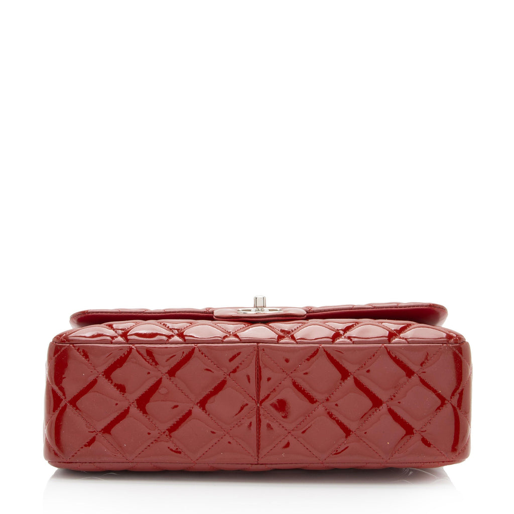 Chanel Patent Leather Classic Jumbo Double Flap Bag (SHF-Sit8OS)