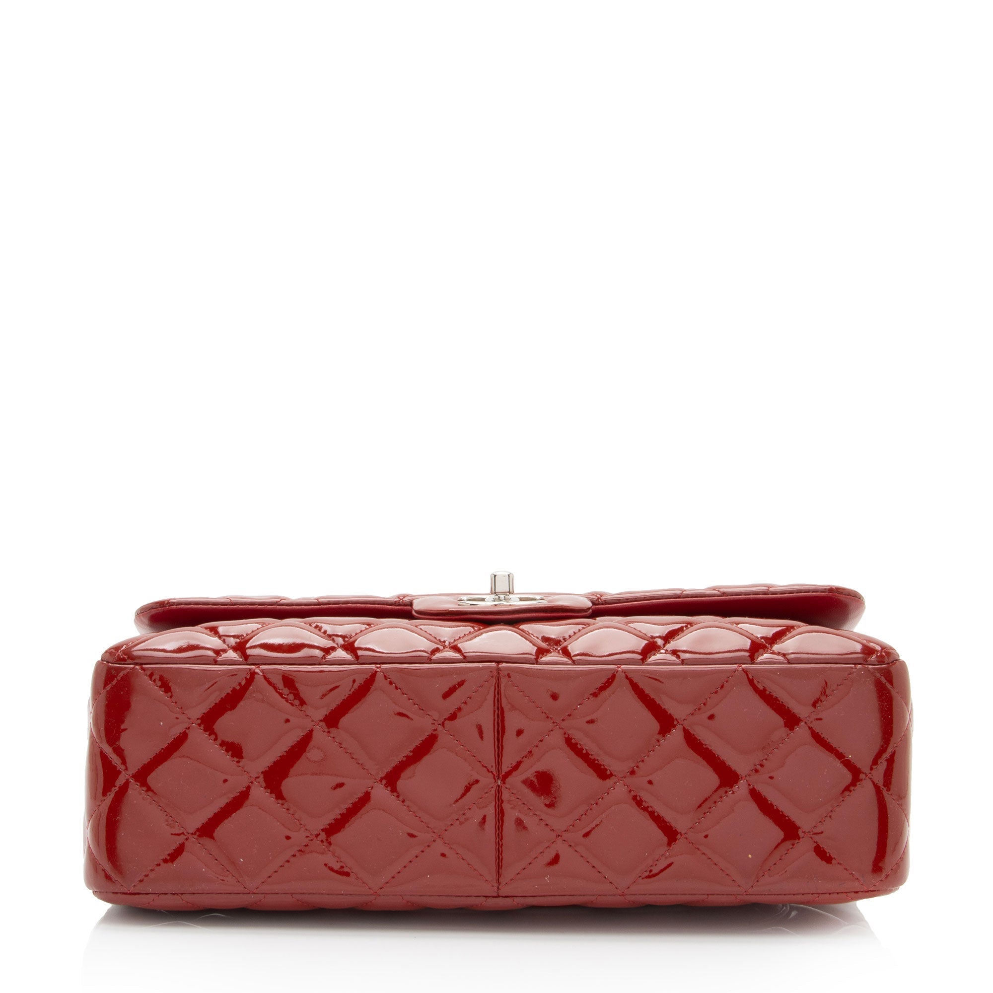 Chanel Patent Leather Classic Jumbo Double Flap Bag (SHF-Sit8OS)