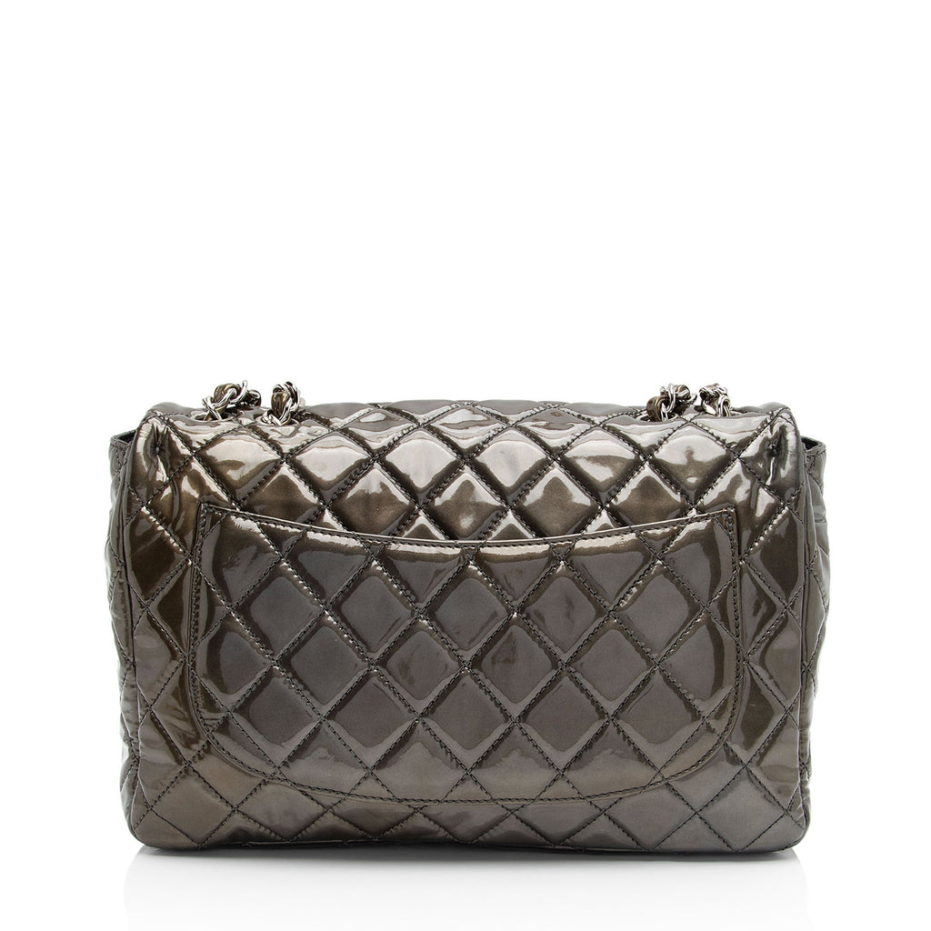 Chanel Patent Leather Classic Jumbo Single Flap Bag (SHF-j2Ye52)