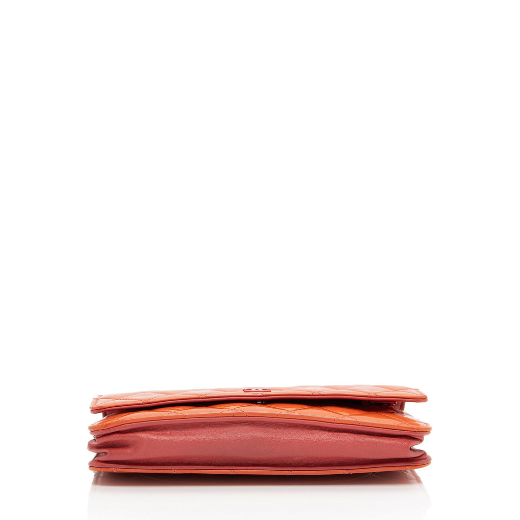 Chanel Patent Leather Classic Wallet on Chain (SHF-JIB4Sf)