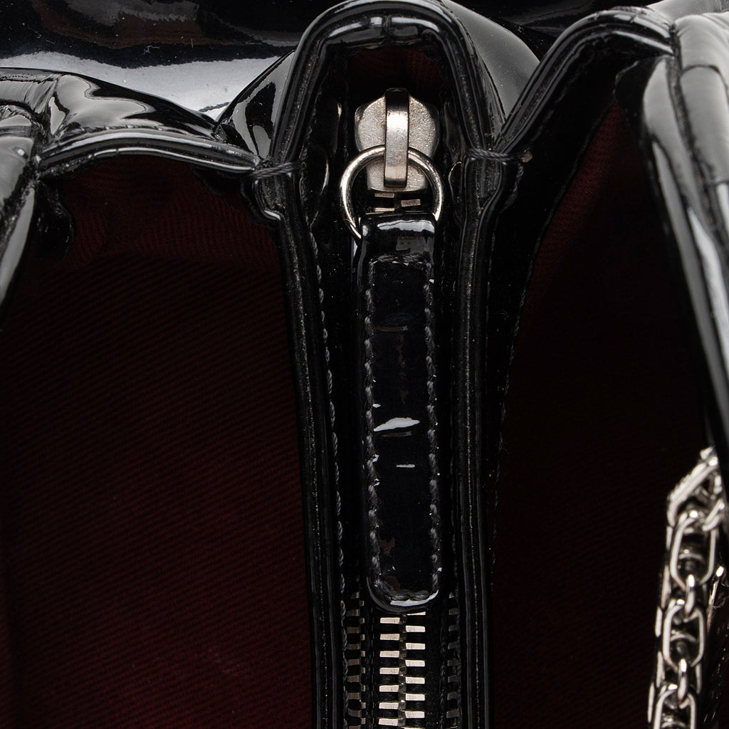 Chanel Patent Leather Just Mademoiselle Bowler Bag (SHF-HYGAdd)
