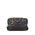 Chanel Quilted Calfskin Stitch Triptych Shoulder Bag