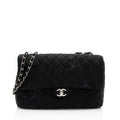 Chanel Quilted Denim CC Jumbo Single Flap Bag
