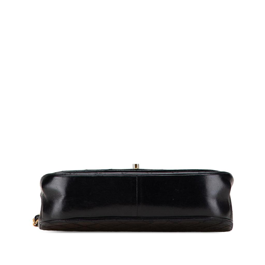 Chanel Quilted Lambskin Half Moon Double Flap