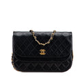 Chanel Quilted Lambskin Half Moon Double Flap