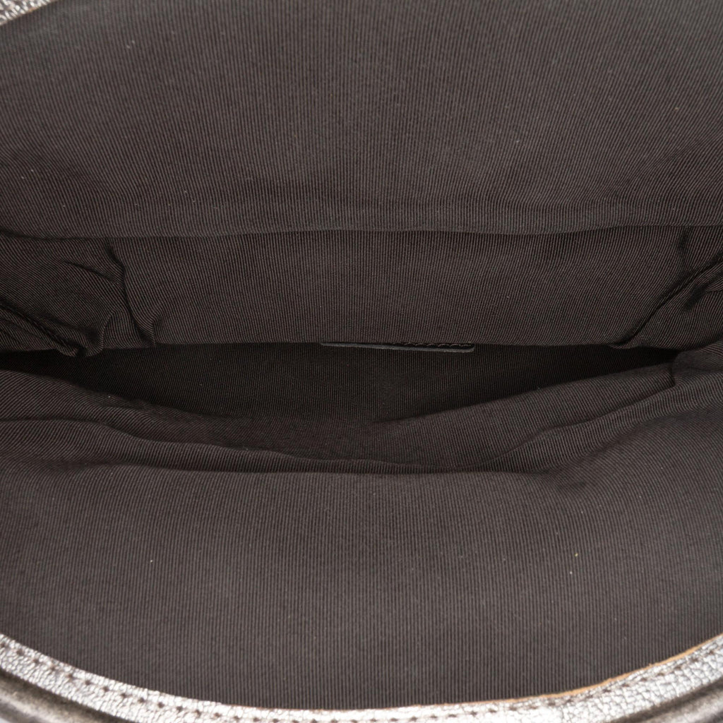 Chanel Quilted Metallic Goatskin Tabatiere Kisslock Foldover Clutch