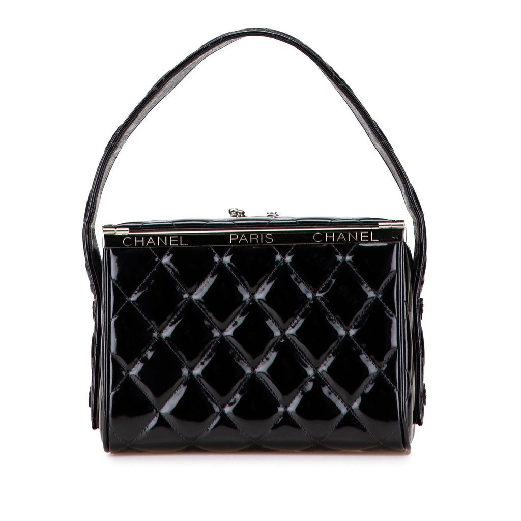 Chanel Quilted Patent Leather Box Handbag