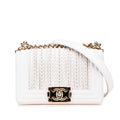 Chanel Small Lambskin Embroidered Boy Flap