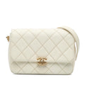 Chanel Small Quilted Caviar Chain Melody Flap