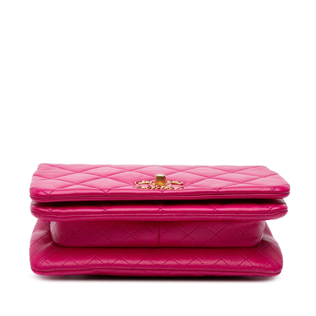 Chanel Small Quilted Lambskin On And On Chain Flap